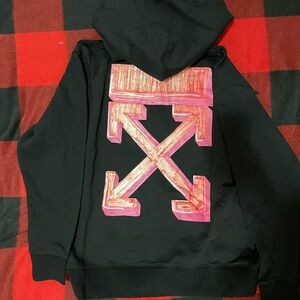 Off-White Black and Pink Zip Up Sweater
